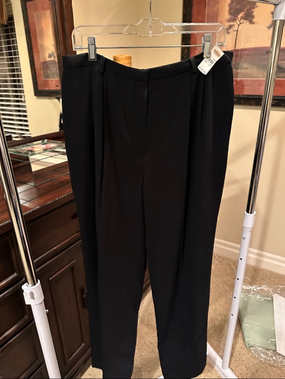Talbots Black Straight-Leg Dress Trousers